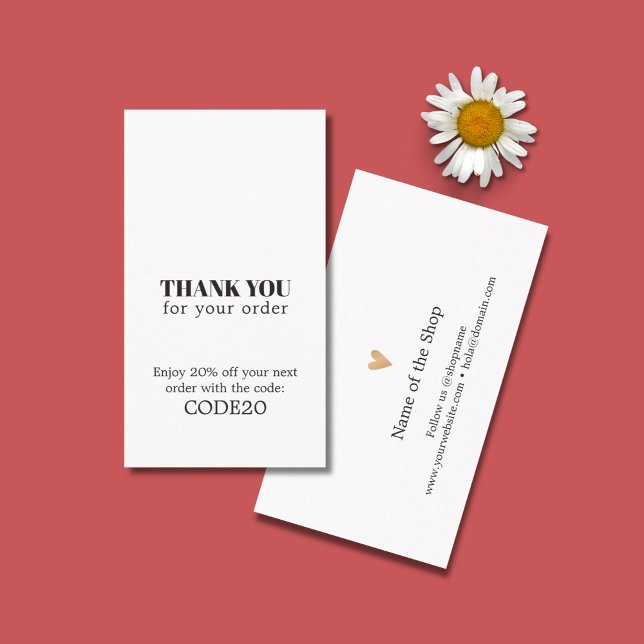 Cartão De Desconto Compro Dourado Elegante Minimalista Faux (Criador carregado)