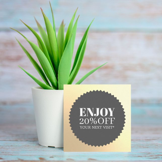 Cartão De Desconto Compro Mínimo Elegante Faux Dourado Salon (Criador carregado)