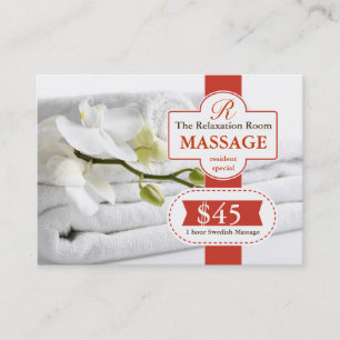 Cartão De Desconto Comprovante da terapia da massagem