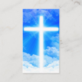 Cartão De Desconto Cruz do cristão customizável do Jesus Cristo claro