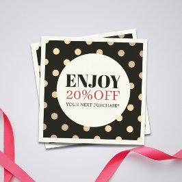 Cartão De Desconto Cupão de Faux do Ouro Elegante Na moda