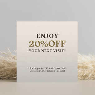 Cartão De Desconto Cupão de Salão da Bela Elegante Moderna