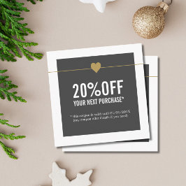 Cartão De Desconto Cupão Simples de Salão de Beleza Elegante