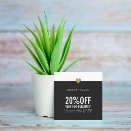 Cartão De Desconto Cupão Simples de Salão de Beleza Elegante