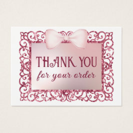 Cartão de desconto de Arco Rosa de Quadro Glitter