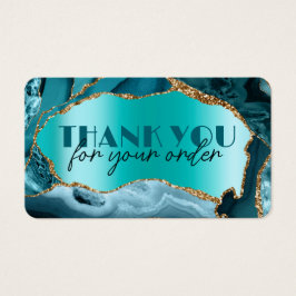 Cartão de desconto de folha falsa de agato de chá