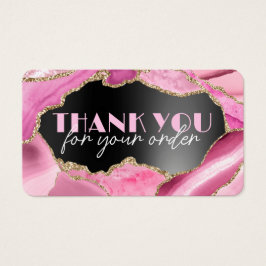 Cartão de desconto de folha preta cor-de-rosa