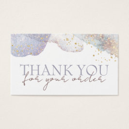 Cartão de desconto de formas de aquarela com brilh