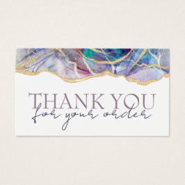 Cartão de desconto do obrigado opal roxo