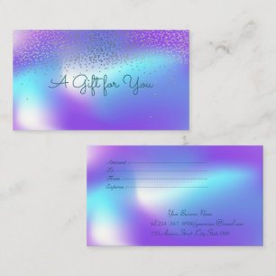 Cartão De Desconto Elegante Moderno Confetti Ombre Holographic