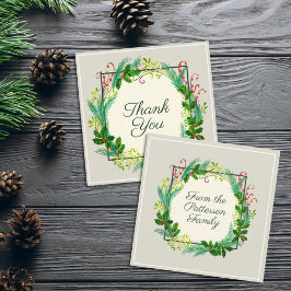 Cartão De Desconto Elegante Taupe Verde Moderno Russo Muito Obrigado