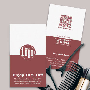 Cartão De Desconto Enfumaçado Topaz e Salão de Cabelo Branco Aproveit