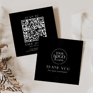 Cartão De Desconto EVERLY Logotipo de Negócios Preto Código QR Obriga