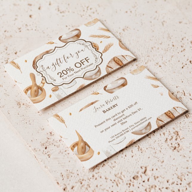Cartão De Desconto Farmhouse Artisan Bakery (Criador carregado)
