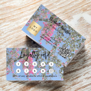 Cartão De Desconto Floral seu negócio de código de foto qr