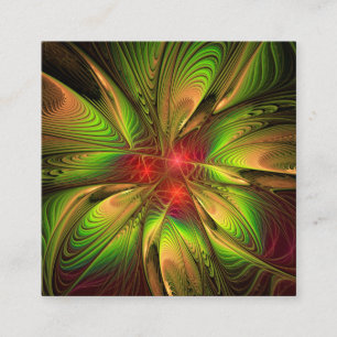 Cartão De Desconto Flores de fantasia fractal suaves e tenra
