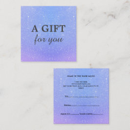 Cartão De Desconto Glitter Ombre Beauty Salon