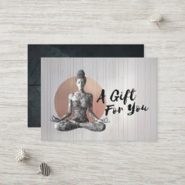 Cartão De Desconto Instrutor de Meditação Yoga Reiki Master Lotus Pos