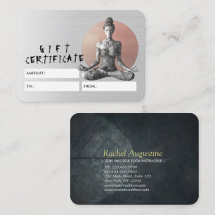 Cartão De Desconto Instrutor de Meditação Yoga Reiki Master Lotus Pos