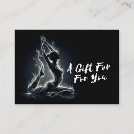 Cartão De Desconto Instrutor Yoga Reiki Pose Rei Pigeon com uma perna