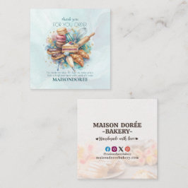 Cartão De Desconto Loja de Padaria Bolo Pastry Confeiteiro Obrigado P