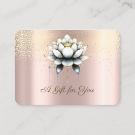 Cartão De Desconto Luxo White Lotus,Confetes,Dourado Rosa