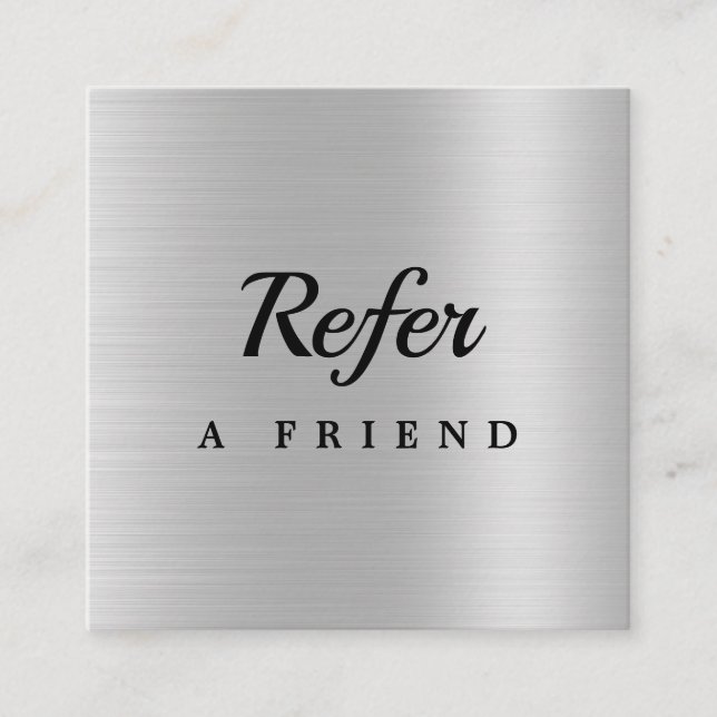 Cartão De Desconto Luxury Silver Glitter Salon (Frente)