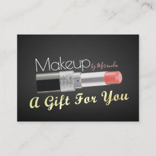 Cartão De Desconto Makeup Beauty Salon Gift Certificate Chic Lipstick