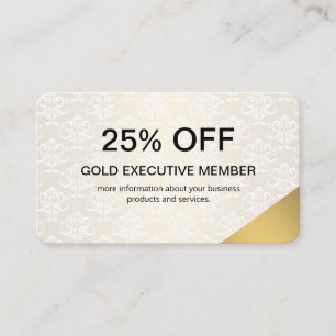 Cartão De Desconto Membro executivo Dourado