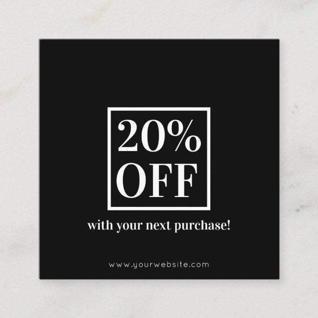 Cartão de desconto mínimo (Frente)