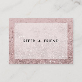 Cartão De Desconto Modern Rosegold Glitter Salon