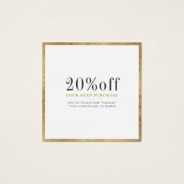 Cartão de desconto moderno simples de fronteira ou