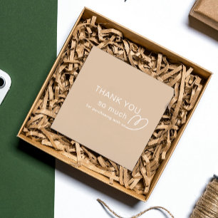 Cartão De Desconto Muito obrigado Logotipo Lealdade moderna Loja bege