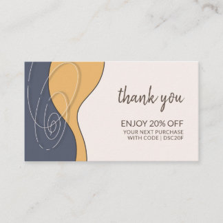 Cartão De Desconto Obrigado pela lealdade de sua empresa