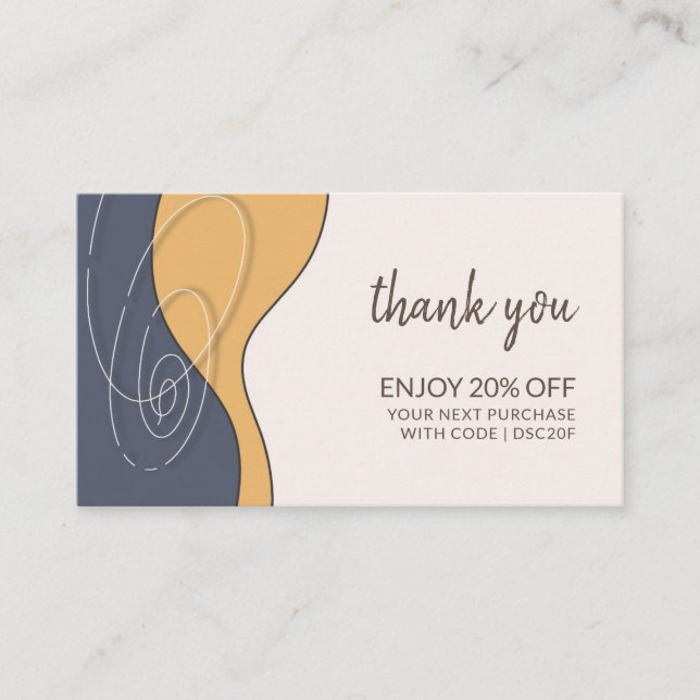 Cartão De Desconto Obrigado pela lealdade de sua empresa (Frente)