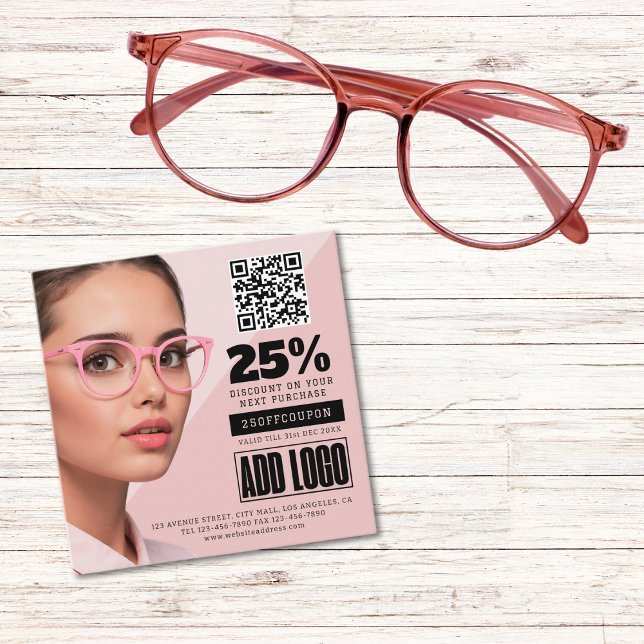 Cartão De Desconto Optometrista Eyewear Business Código QR (Criador carregado)