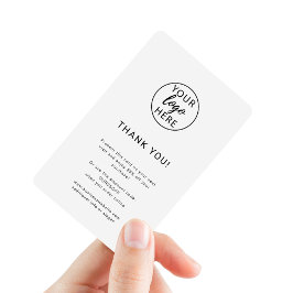 Cartão de desconto para logotipo comercial persona