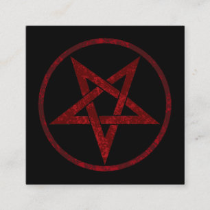 Cartão De Desconto Pentagrama do diabo vermelho