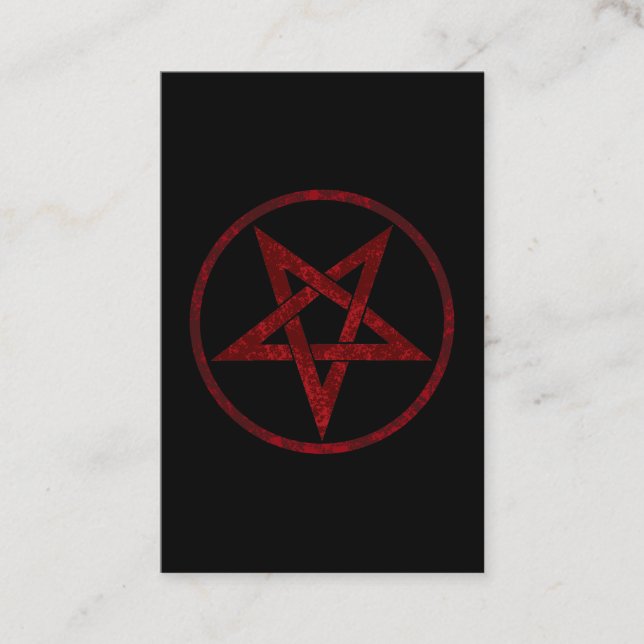 Cartão De Desconto Pentagrama do Diabo Vermelho (Frente)