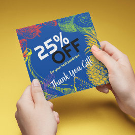 Cartão De Desconto Personalizar empresa | Empresa Fruta tropical