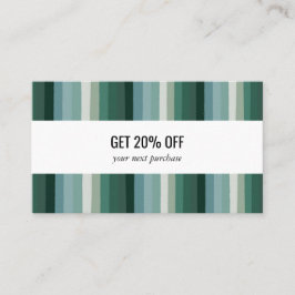 Cartão De Desconto Rascunho Mínimo Verde