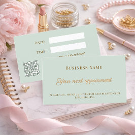 Cartão De Desconto Sage QR business customer client appointment card