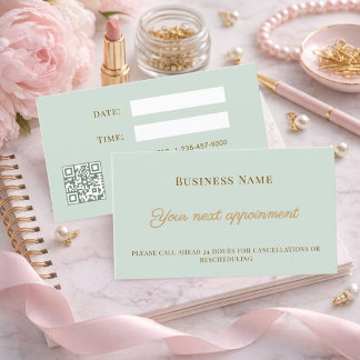 Cartão De Desconto Sage QR business customer client appointment card