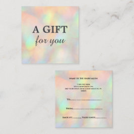 Cartão De Desconto Salão de Beleza Holográfica Moderna Na moda