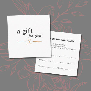 Cartão De Desconto Simples Elegante Lista de Cabelos Brancos Dourados