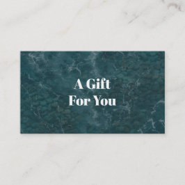 Cartão De Desconto Teal ocean, modern