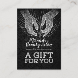 Cartão De Desconto Terapêutica de Massagem Terapia Mãos Energia Spa B