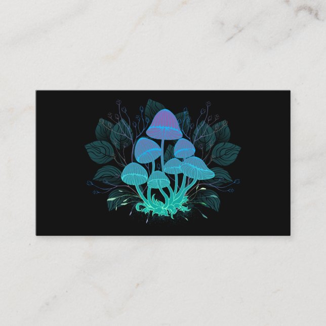 Cartão De Desconto Toadstools em arbustos (Frente)