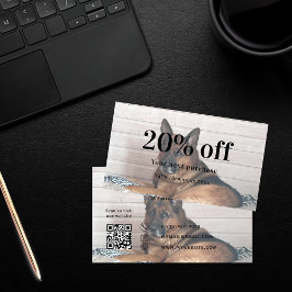 Cartão De Desconto Unidade de fotografia personalizada de animais de 