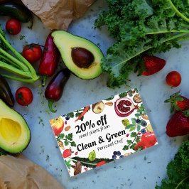 Cartão De Desconto Veggies Modernos Nutricionistas de Chef Pessoais S